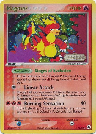 Magmar 21/92 - EX Legend Maker