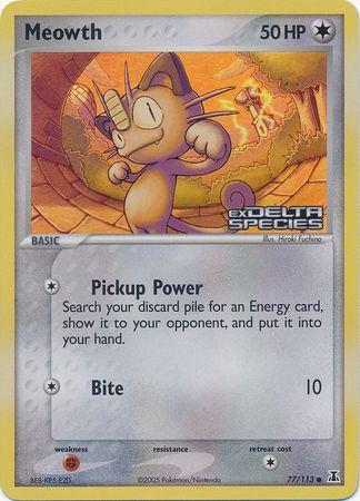 Meowth 77/113 - EX Delta Species