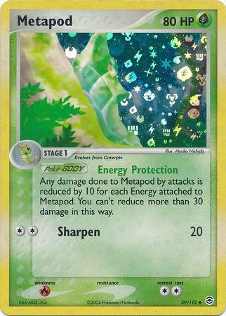 Metapod 39/112 - EX Fire Red & Leaf Green