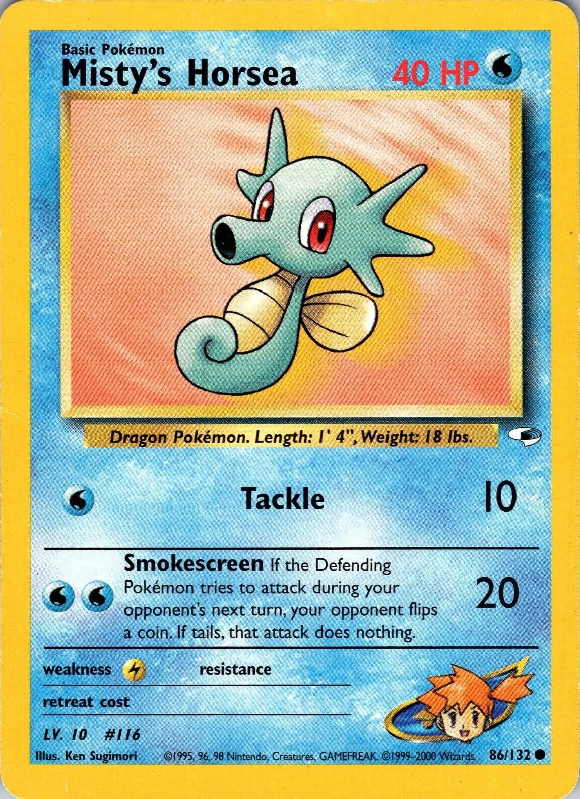 Misty's Horsea 86/132 - Gym Heroes