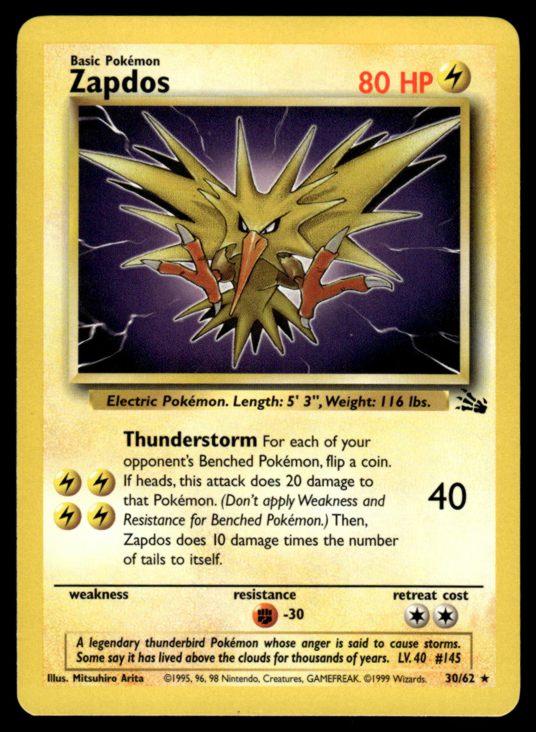 Zapdos 30/62 - Fossil Set