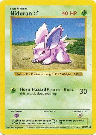 Nidoran M 55/102 - Base Set