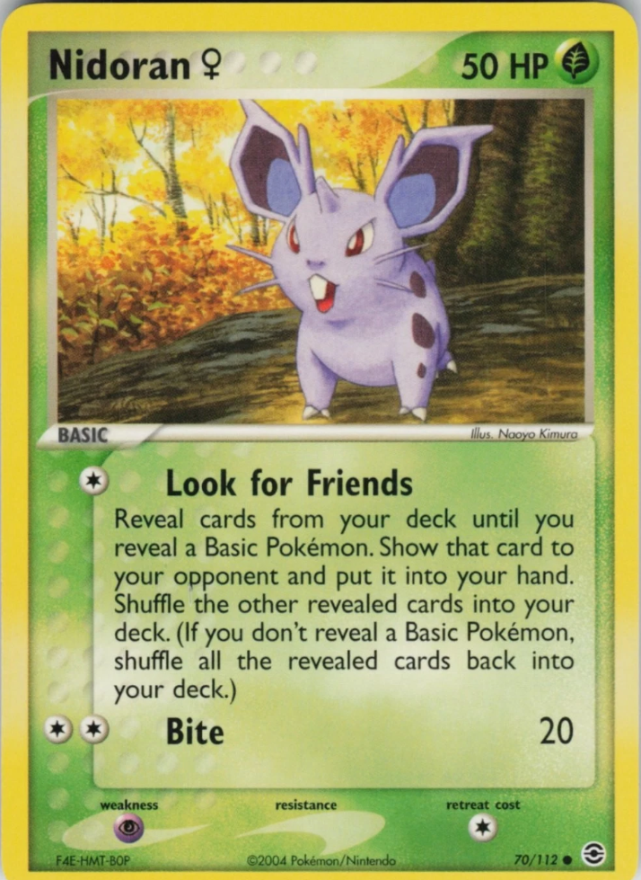 Nidoran F 70/12 - EX Fire Red & Leaf Green