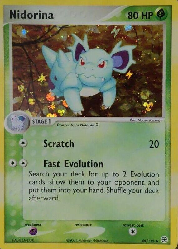 Nidorina 40/112 - EX Fire Red & Leaf Green