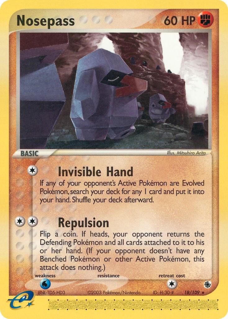 Nosepass 18/109 - EX Ruby & Sapphire