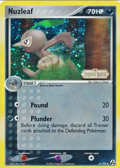 Nuzleaf 41/92 - EX Legend Maker