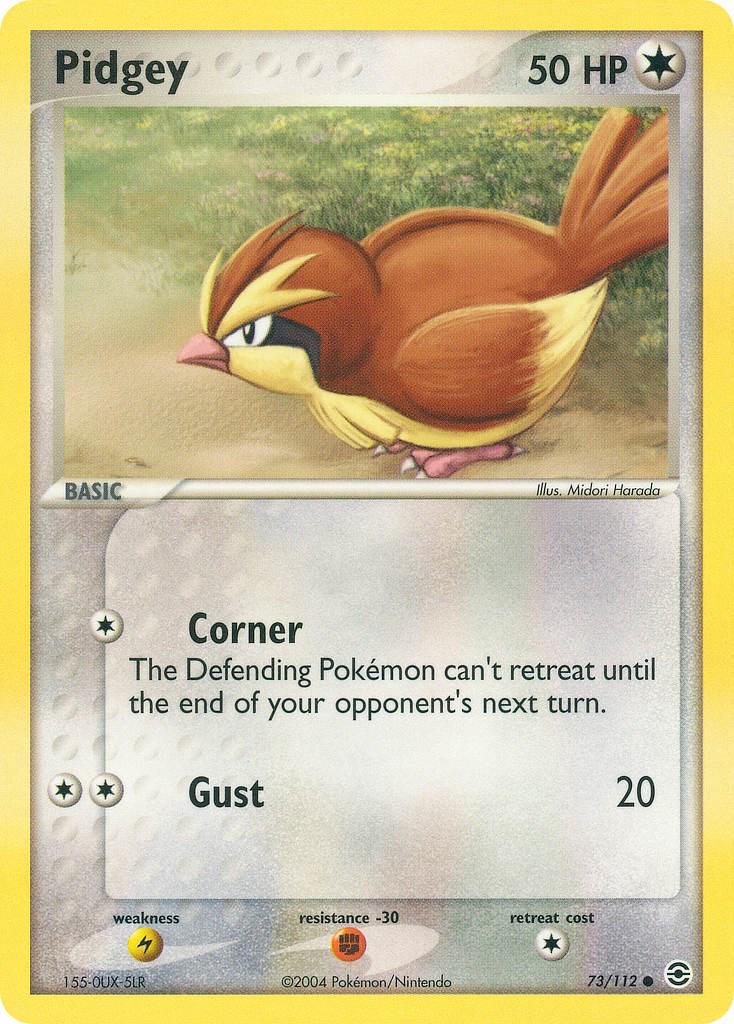 Pidgey 73/112 - EX Fire Red & Leaf Green