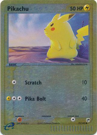 Pikachu 72/100 - EX Sandstorm