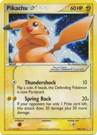 Pikachu Gold Star 104/110 - EX Holon Phantoms