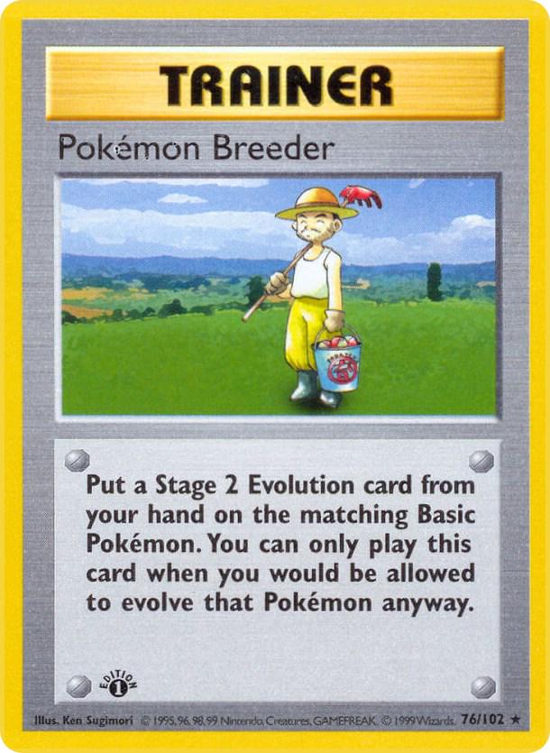 Pokemon Breeder 76/102 - Base Set