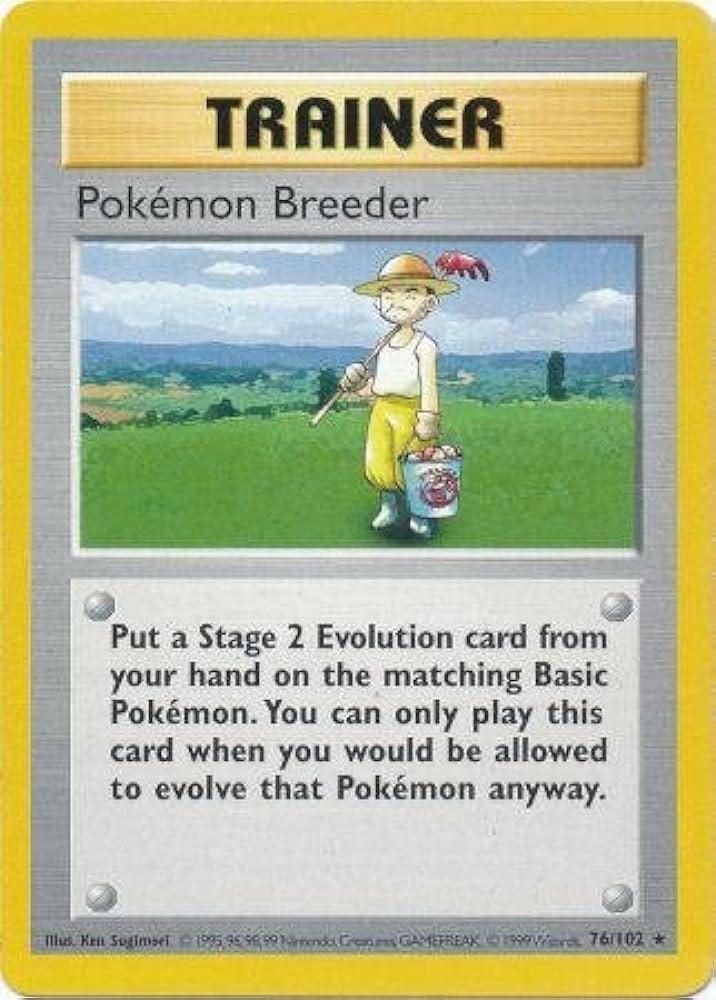 Pokemon Breeder 76/102 - Base Set