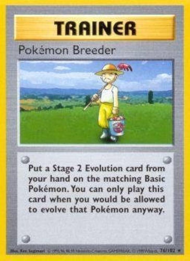 Pokemon Breeder 76/102 - Base Set
