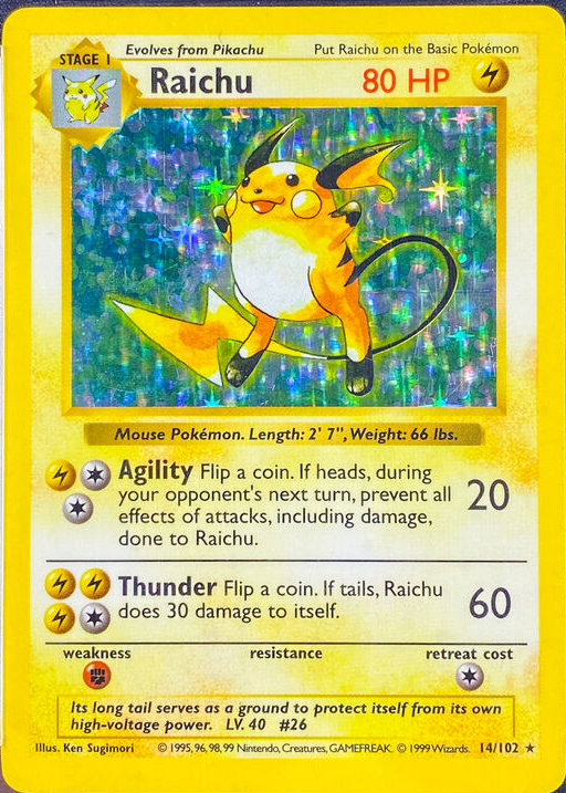 Raichu 14/102 - Base Set