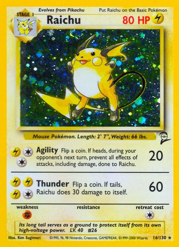 Raichu 16/130 - Base Set 2
