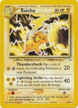 Raichu 21/64 - Neo Revelation