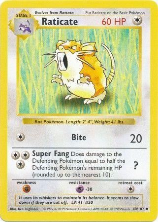 Raticate 40/102 - Base Set