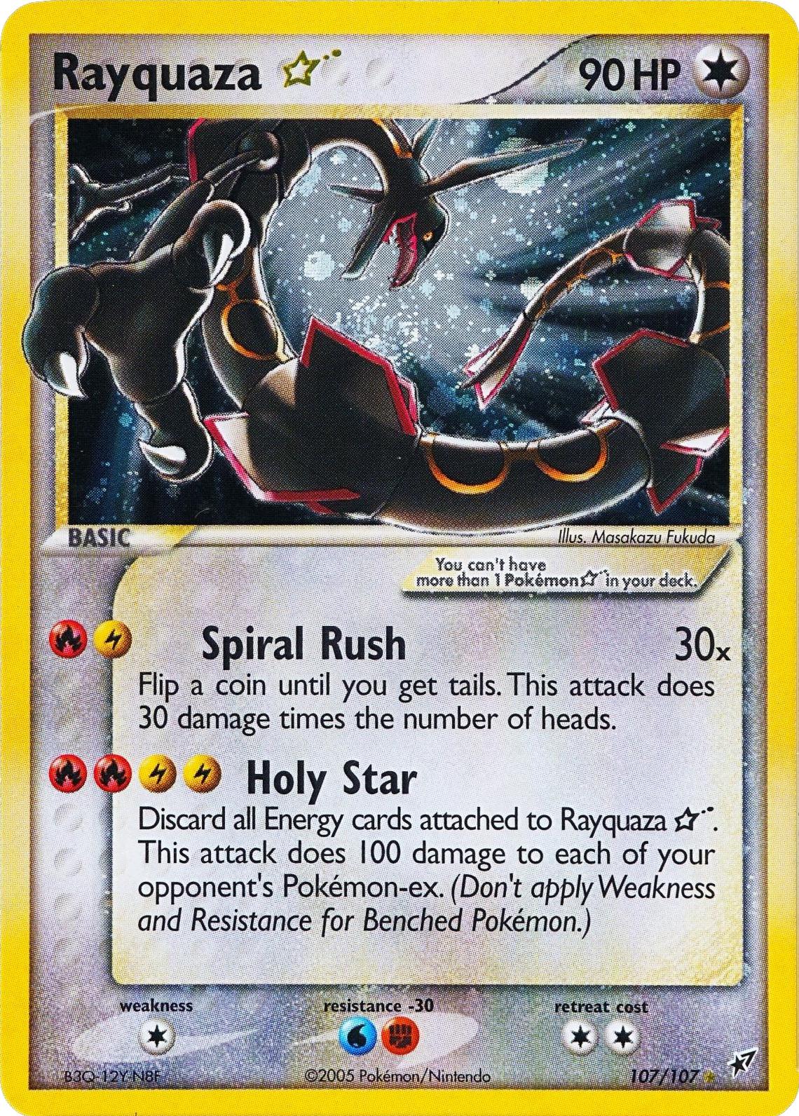 Rayquaza Gold Star 107/107 - EX Deoxys