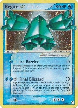 Regice Gold Star 90/92 - EX Legend Maker
