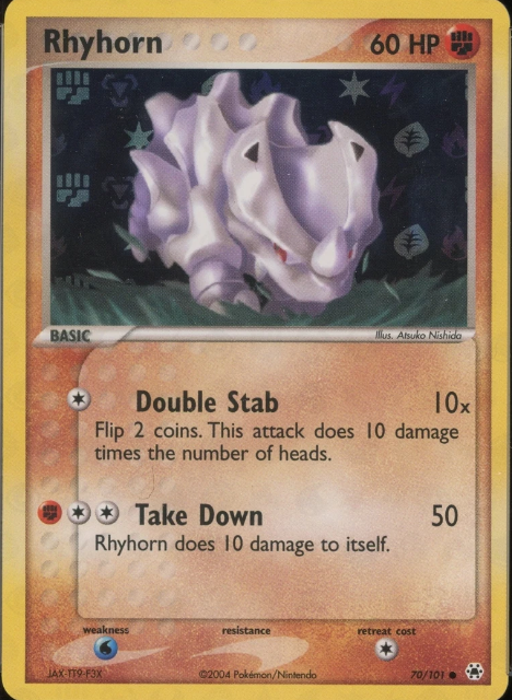 Rhyhorn 70/101 - EX Hidden Legends
