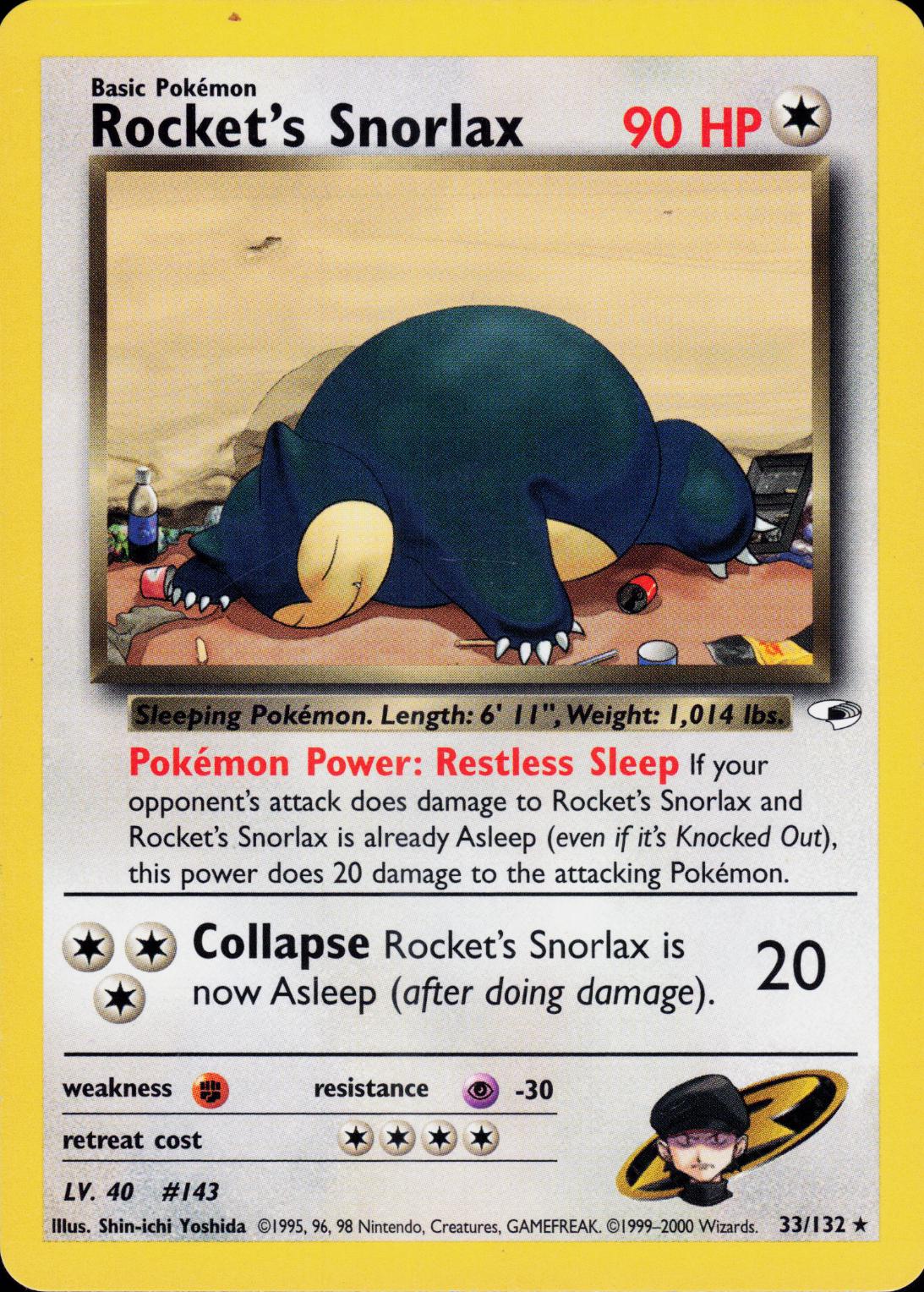 Rocket's Snorlax 33/132 - Gym Heroes