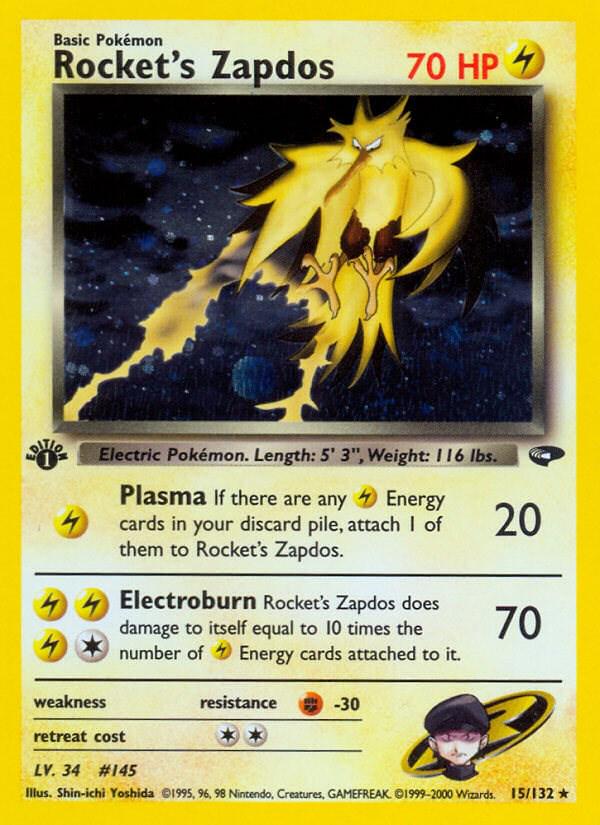 Rocket's Zapdos 15/132 - Gym Challenge