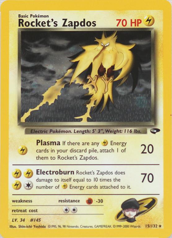 Rocket's Zapdos 15/132 - Gym Challenge