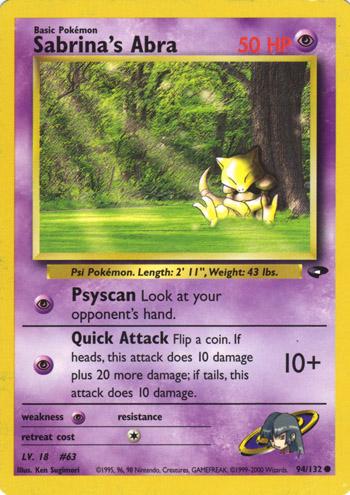 Sabrina's Abra 94/132 - Gym Challenge