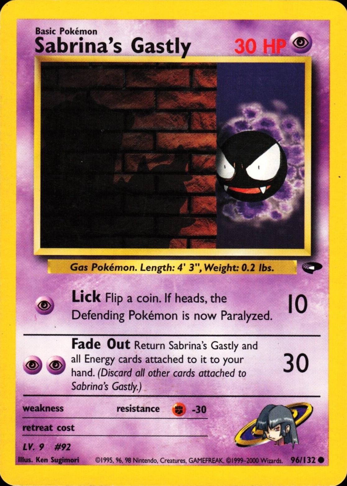 Sabrina's Gastly 96/132 - Gym Challenge