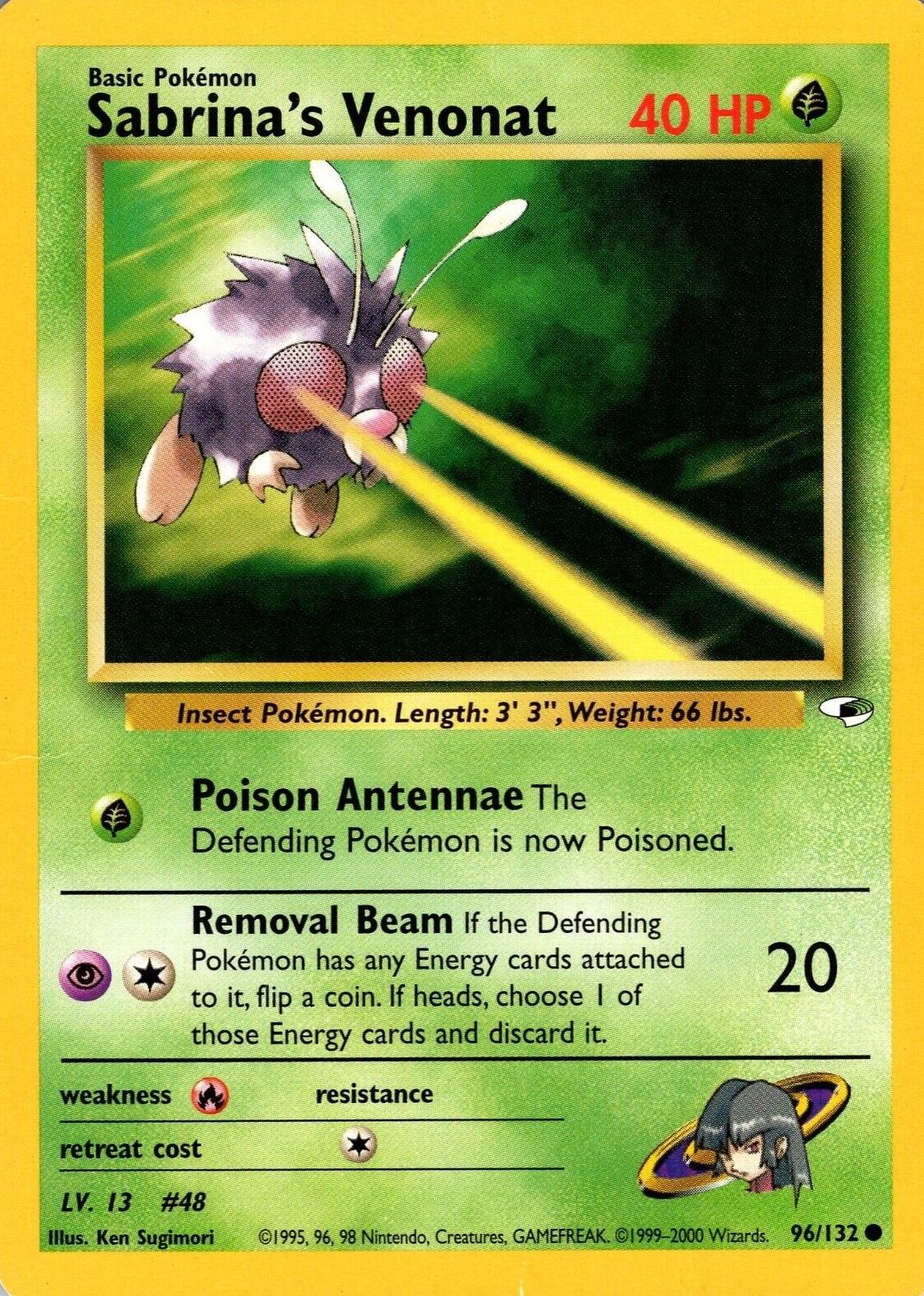 Sabrina's Venonat 96/132 - Gym Heroes
