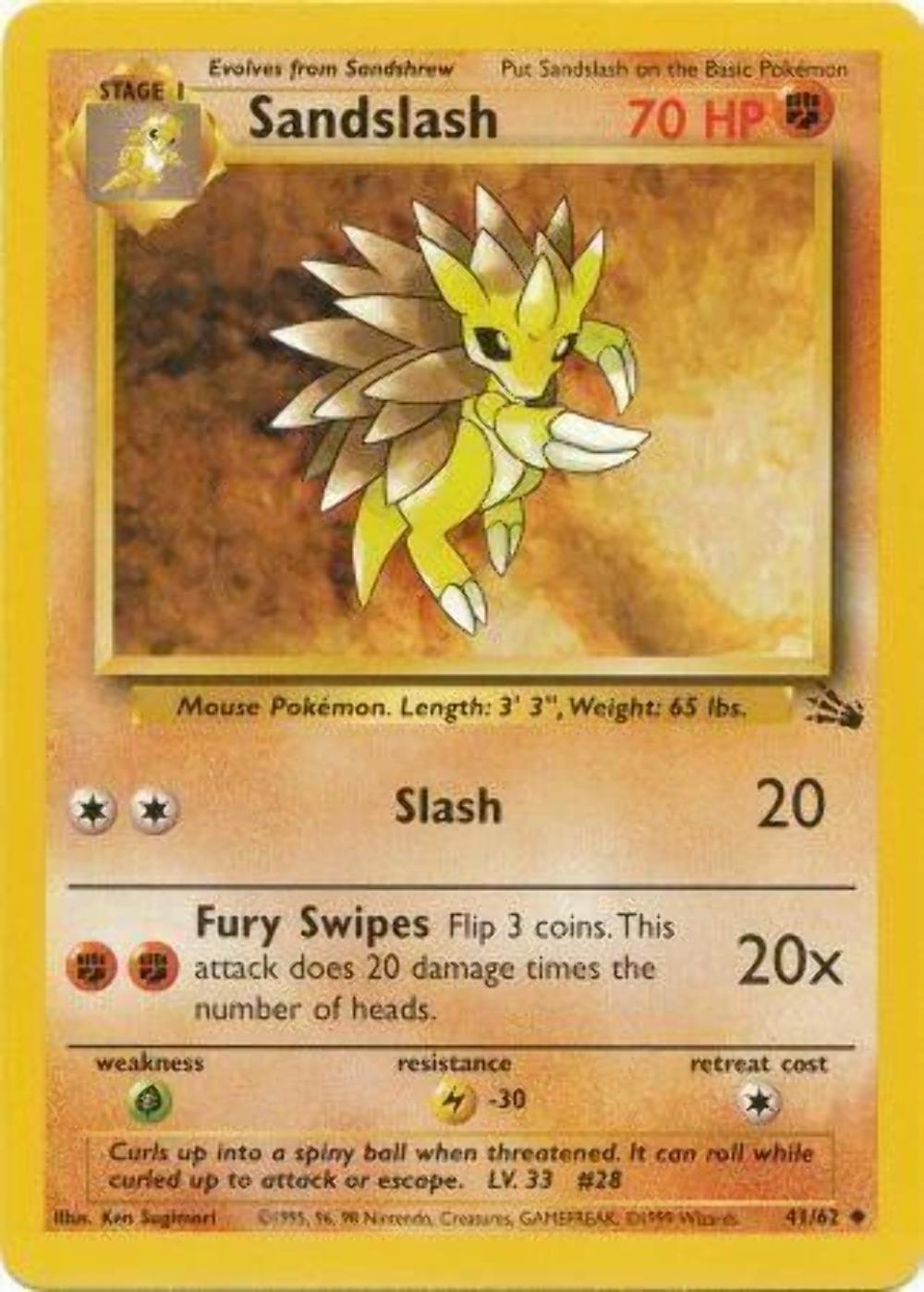 Sandslash 41/62 - Fossil Set