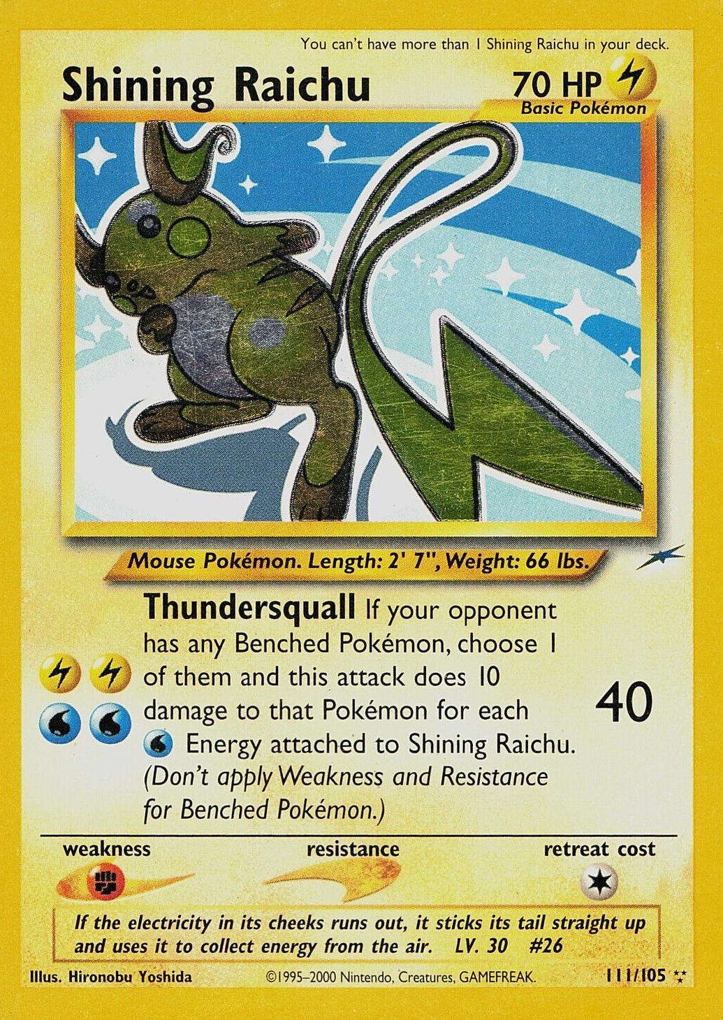 Shining Raichu 111/105 - Neo Destiny