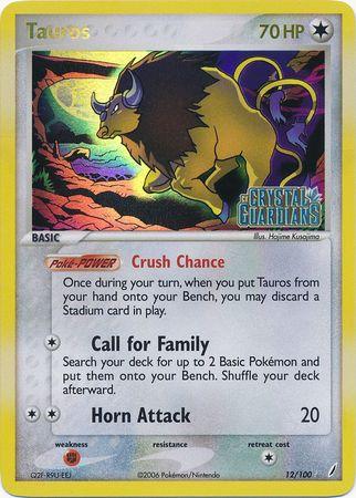 Tauros 12/100 - EX Crystal Guardians
