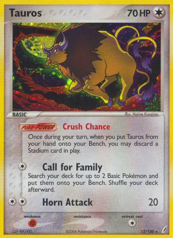 Tauros 12/100 - EX Crystal Guardians