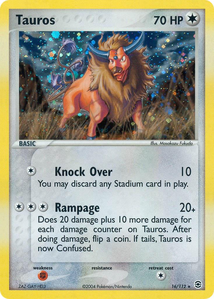 Tauros 16/112 - EX Fire Red & Leaf Green