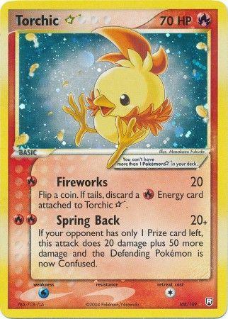 Torchic Gold Star 108/109 - EX Team Rocket Returns