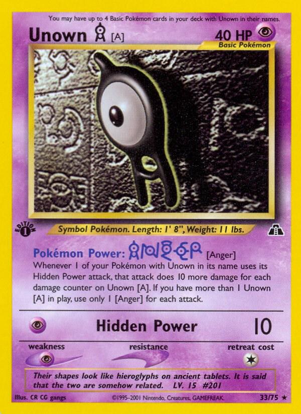 Unown A 33/75 - Neo Discovery
