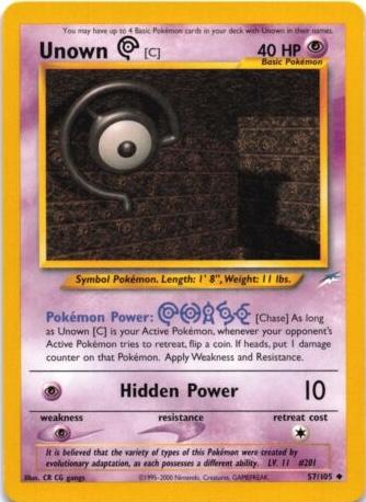 Unown C 57/105 - Neo Destiny