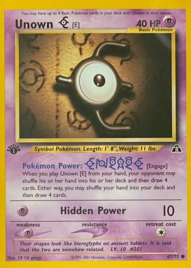 Unown E 67/75 - Neo Discovery