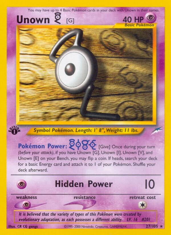 Unown G 27/105 - Neo Destiny