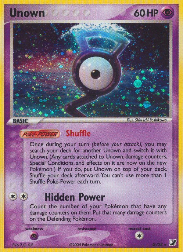 Unown (G) G/28 - EX Unseen Forces