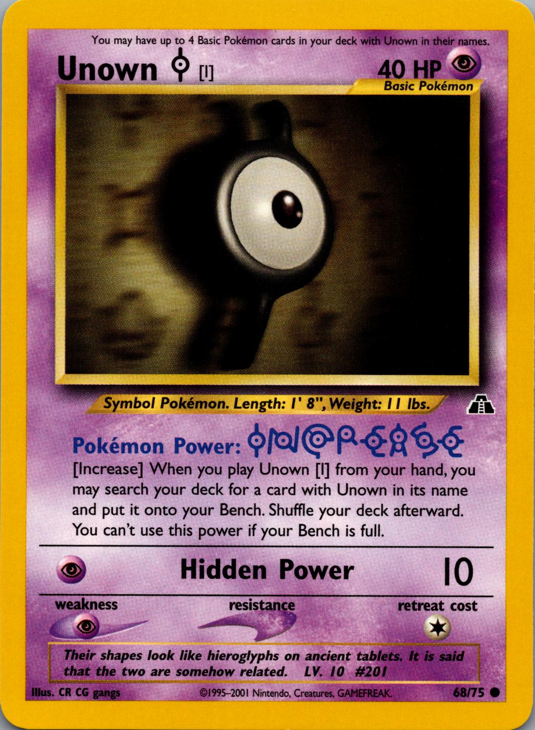 Unown I 68/75 - Neo Discovery