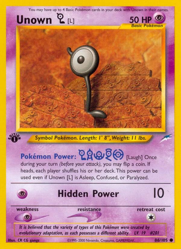 Unown L 86/105 - Neo Destiny