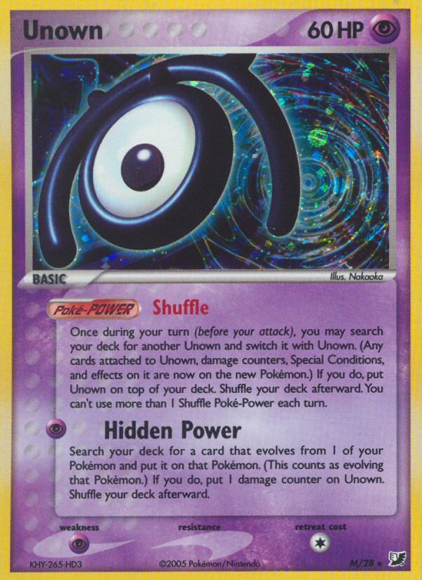 Unown (M) M/28 - EX Unseen Forces