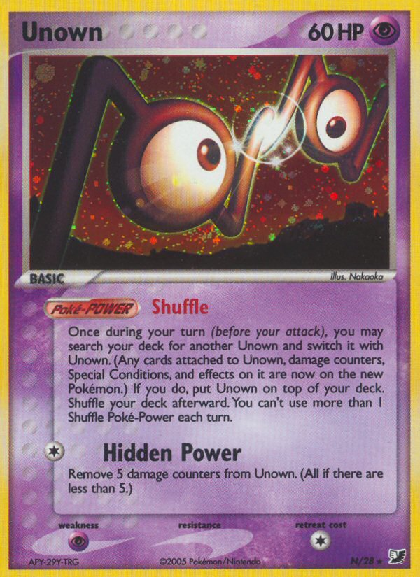 Unown (N) N/28 - EX Unseen Forces