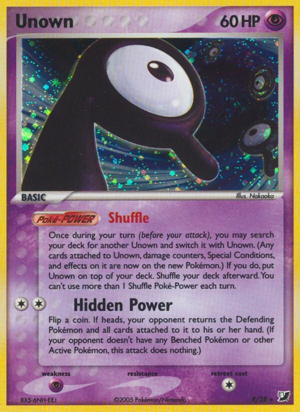 Unown (R) R/28 - EX Unseen Forces