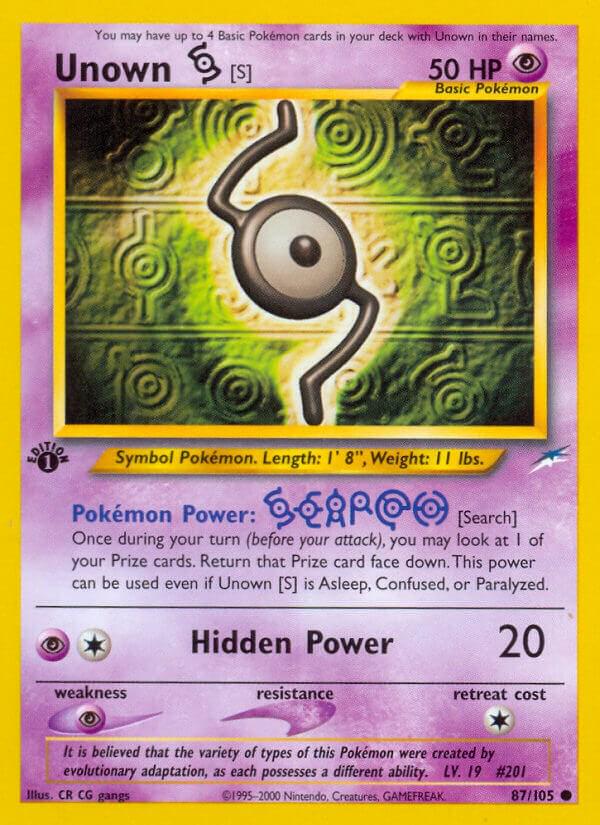 Unown S 87/105 - Neo Destiny