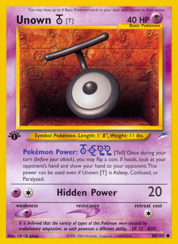 Unown T 88/105 - Neo Destiny