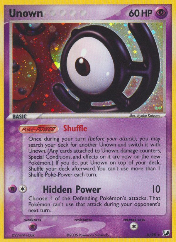 Unown (U) U/28 - EX Unseen Forces
