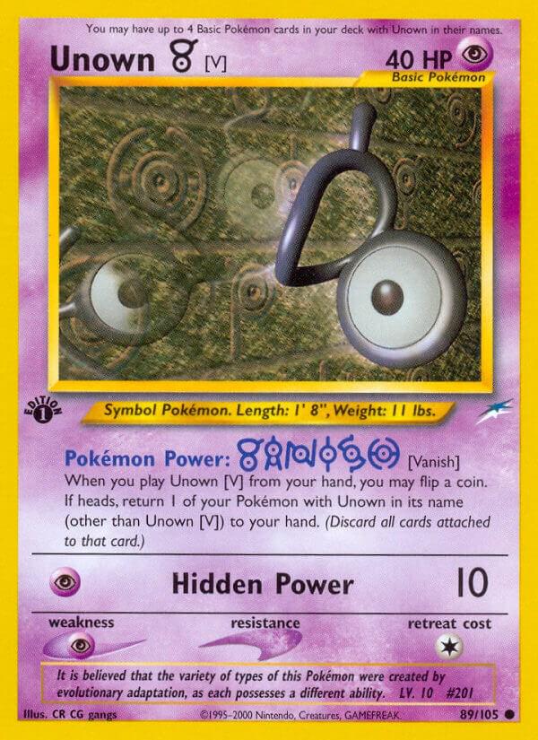 Unown V 89/105 - Neo Destiny