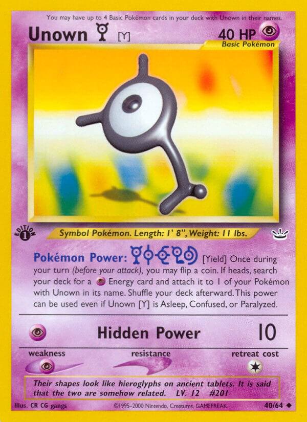 Unown Y 40/64 - Neo Revelation